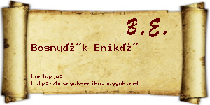 Bosnyák Enikő névjegykártya